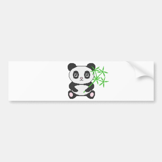 Funny cross-stitch panda autoaufkleber (Vorne)
