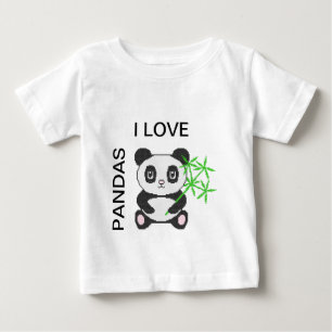 Funny cross-stitch panda baby t-shirt