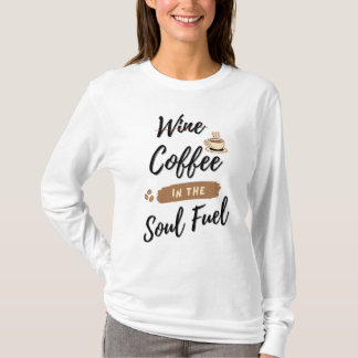 Funny Crossed-Out Wine Design für Kaffeeliebhaber T-Shirt