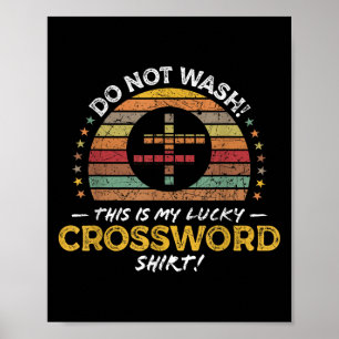 Funny Crossword Puzzle Player Quote Grafik Poster
