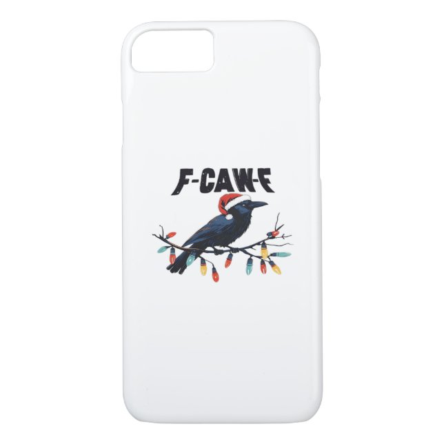Funny Crow Christmas Classic Retro Design Case-Mate iPhone Hülle (Rückseite)