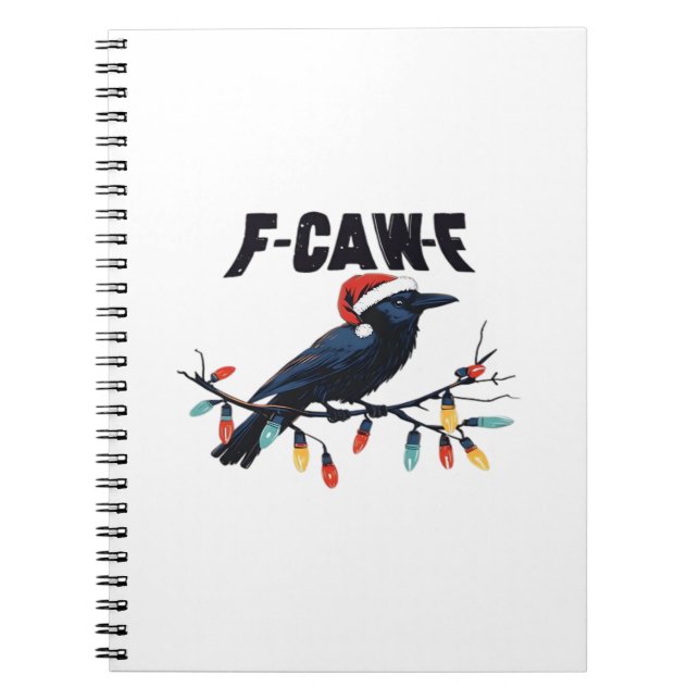 Funny Crow Christmas Classic Retro Design Notizblock (Vorderseite)