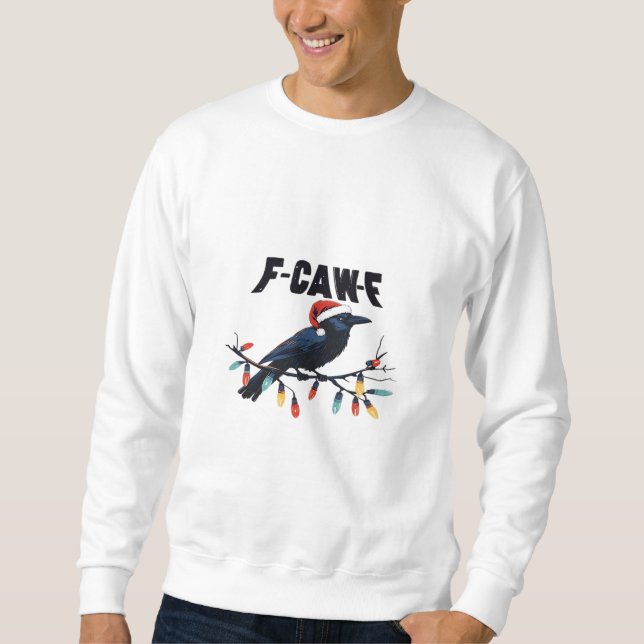 Funny Crow Christmas Classic Retro Design Sweatshirt (Vorderseite)