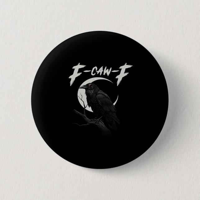 Funny Crow Essential Creative Casual Button (Vorderseite)