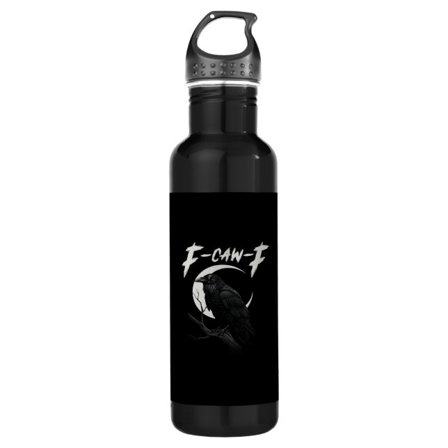 Funny Crow Essential Creative Casual Edelstahlflasche (Vorderseite)