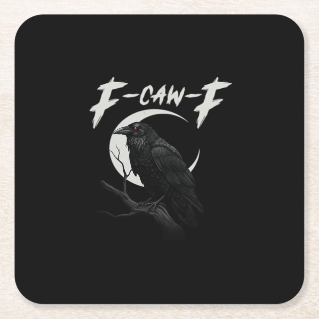 Funny Crow Essential Creative Casual Rechteckiger Pappuntersetzer (Vorderseite)
