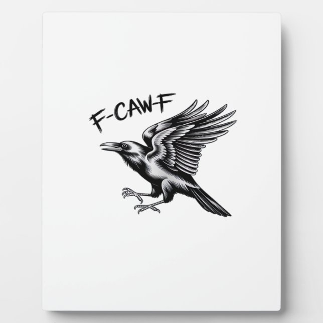 Funny Crow F-Caw-F Essential Minimal Clean Fotoplatte (Vorderseite)