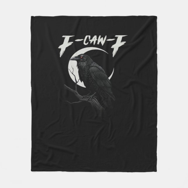 Funny Crow Retro Classic Style Fleecedecke (Vorderseite)
