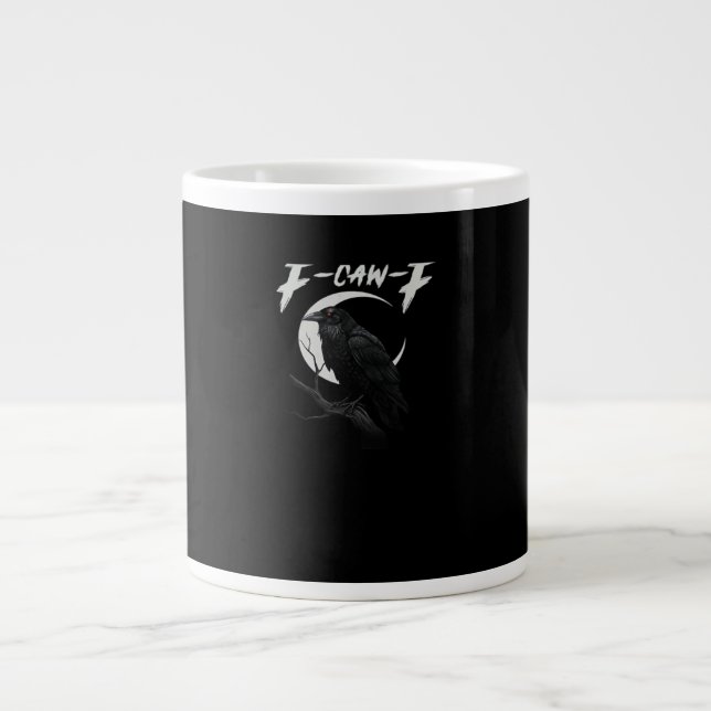 Funny Crow Retro Classic Style Jumbo-Tasse (Vorderseite)