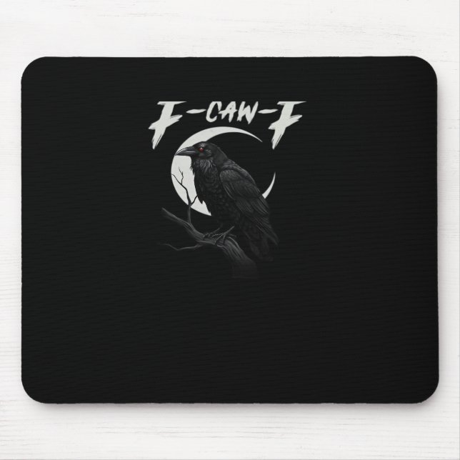Funny Crow Retro Classic Style Mousepad (Vorne)