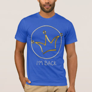 Funny Crown gold & Ring silber + Ihr Text T-Shirt