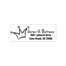Funny Crown schwarz + dein Backgr. Name Permastempel