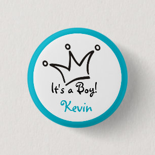 Funny Crown schwarz + dein Backgr. & Text Button