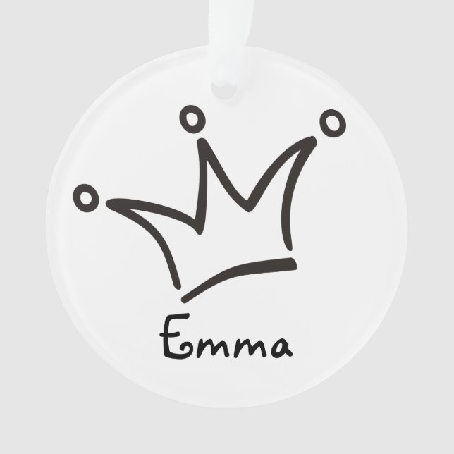Funny Crown schwarz + dein Backgr. & Text Ornament (Vorderseite)