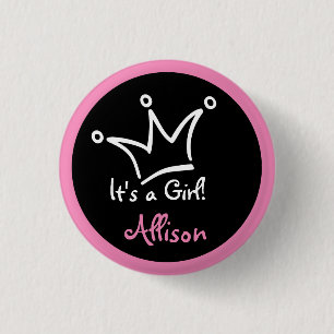 Funny Crown weiß + Ihr Backgr. & Text Button