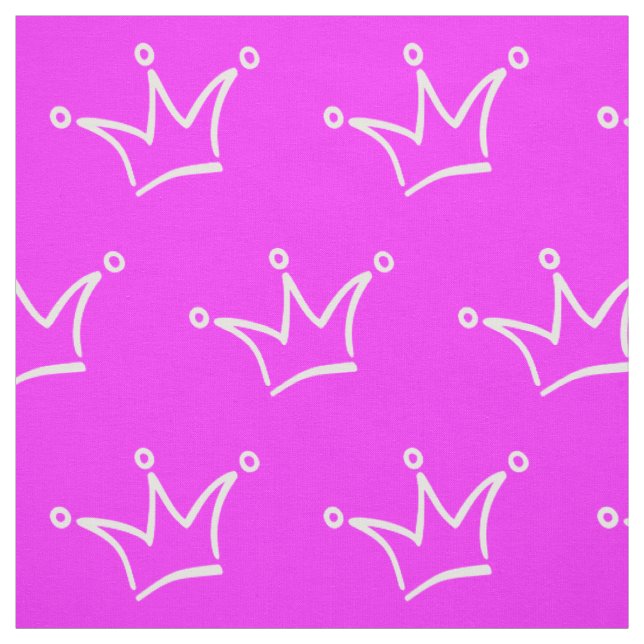 Funny Crown weiß + Ihr Backgr. & Text Stoff (Muster)