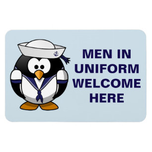 Funny Cruise Cabin Door Magnet - Männer in Uniform
