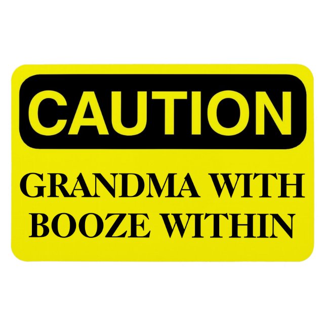Funny Cruise Cabin Door Magnet - Oma Booze (Horizontal)