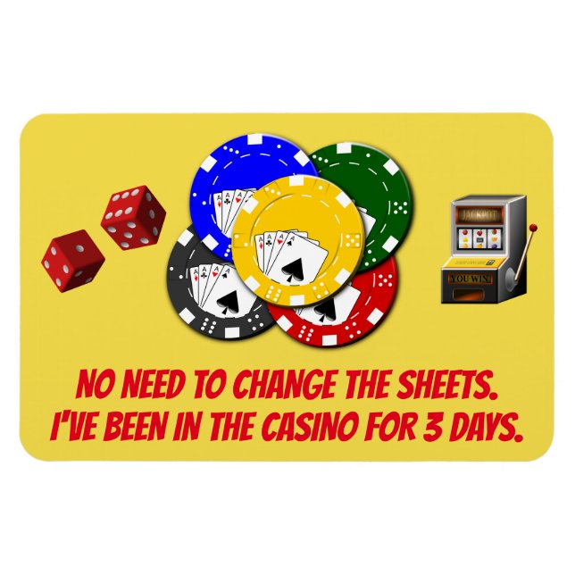Funny Cruise Cabine Door Magnet - Casino (Horizontal)