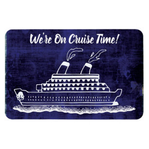 Funny Cruise Ship Cabin Stateroom Door Marker Blau Magnet