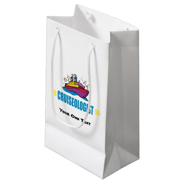 Funny Cruise Ship Kleine Geschenktüte (Vorderseite Schrägansicht)