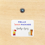 Funny Cruse Door Stateroom Magnet Booze Cocktail<br><div class="desc">This design was created though digital art. It may be personalized in the area provide or customizing by choosing the click to customize further option and changing the name, initials or words. You may also change the text color and style or delete the text for an image only design. Kontakt...</div>