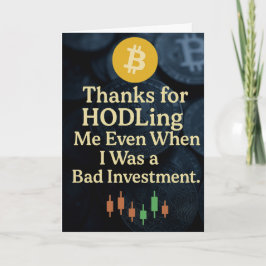 Funny Crypto Vatertag Card Danke für HODLing
