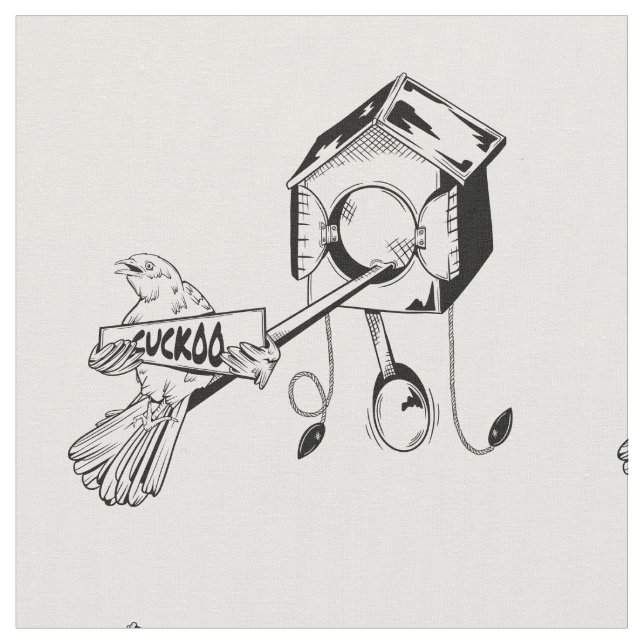 Funny Cuckoo Clock Stoff (Nahaufnahme)