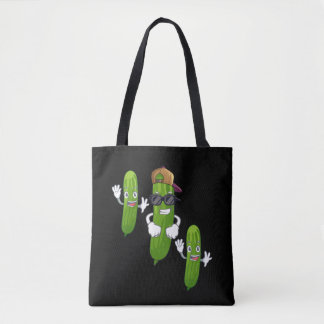 Funny Cucumber Pickle Dancing Food Tasche