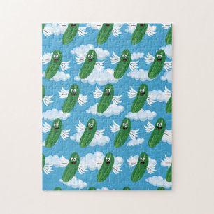 Funny Cucumber Pickles Fantasy Spaß Emojis