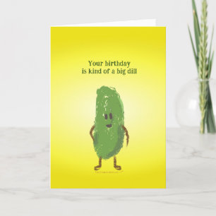 Funny Cucumber Pun Geburtstag für Gärtner oder Veg Karte