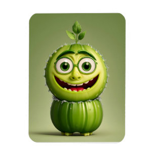 Funny cucumper Charakter Magnet