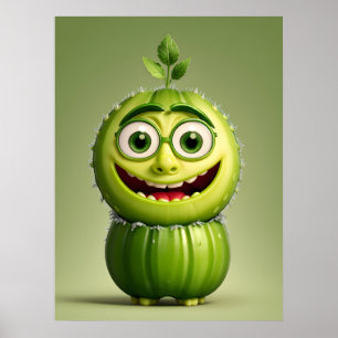 Funny cucumper Charakter Poster