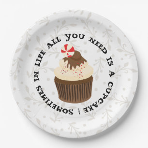 Funny Cupcake Paper Plate Pappteller
