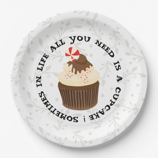 Funny Cupcake Paper Plate Pappteller (Vorderseite)