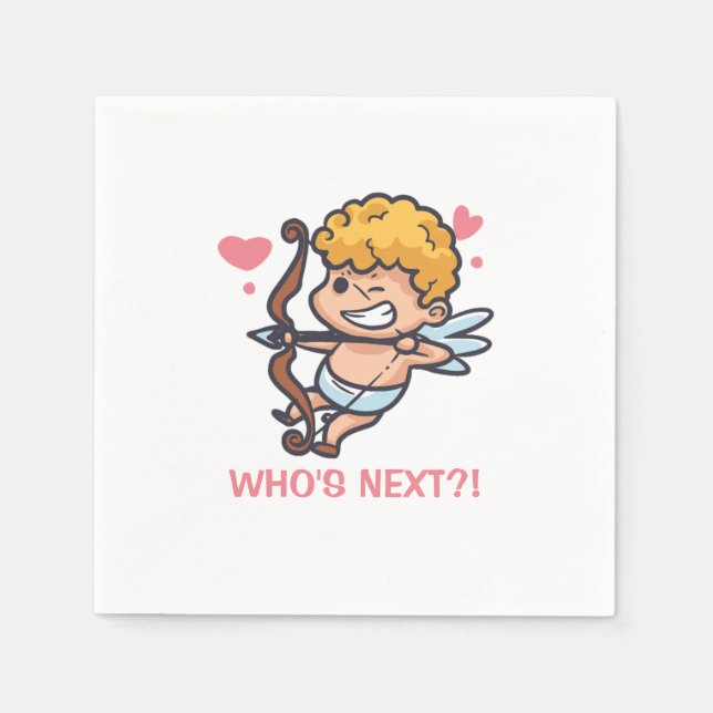 Funny Cupid Valentine's Day | Serviette (Vorderseite)