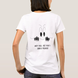 Funny Curiosity Eyes T - Shirt - Custom Text