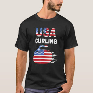 Funny Curling for Men Women Curling Spieler USA 3 T-Shirt