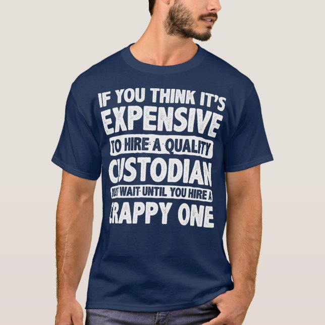 Funny Custodian Apparel Great Custodians Design T-Shirt (Vorderseite)