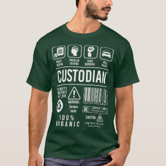 Funny Custodian Job Beschreibung Janitor Geschenk T-Shirt