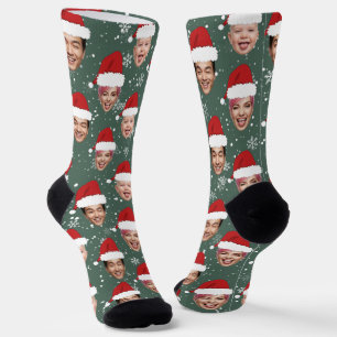 Funny Custom 3 gegenüber Weihnachts-Weihnachtsmann Socken