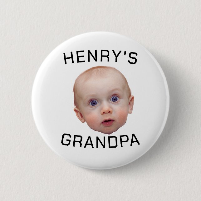Funny Custom Baby Face Button (Vorderseite)