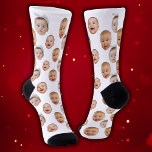 Funny Custom Baby Face Foto Face 3 Fotos Socken<br><div class="desc">Funny Custom Baby Face Foto Face 3 Fotos Socken, Ersetzen Sie das Gesicht mit Ihrem Lieblings-Foto (stellen Sie sicher, dass so viel ins Gesicht wie möglich und verwenden Sie eine App, um den Hintergrund zu entfernen) und personalisieren Sie diese lustigen Socken mit Ihrem Kind, Ehemann, Haustier oder Freund darauf! Auch...</div>