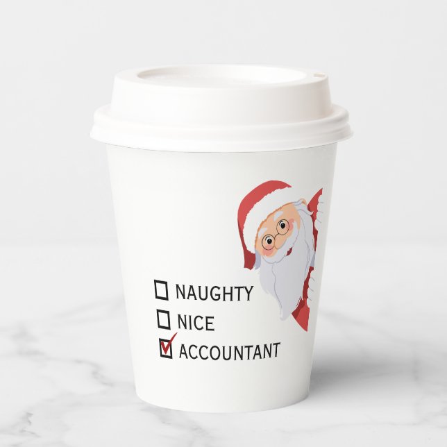 Funny Custom beliebig Beruf Weihnachten Pappbecher (Vorderseite)