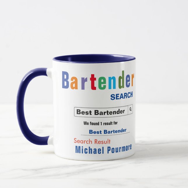 Funny Custom Best Barkeeper Tasse (Links)