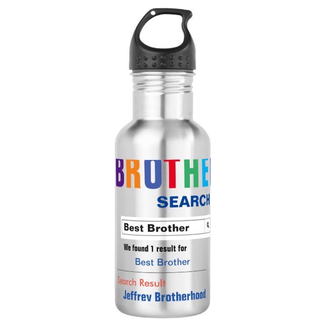 Funny Custom Best Brother Geschenk Edelstahlflasche (Vorderseite)