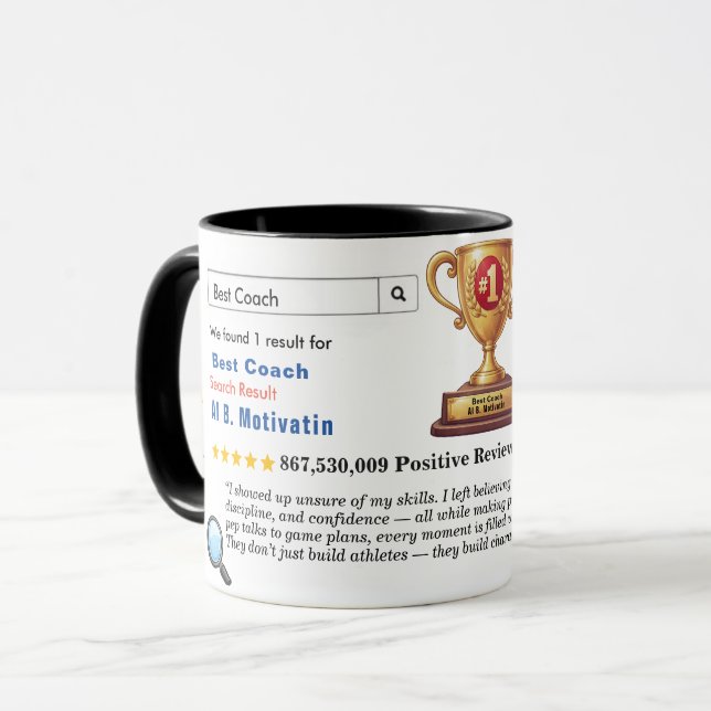 Funny Custom Best Coach Tasse (Vorderseite Links)