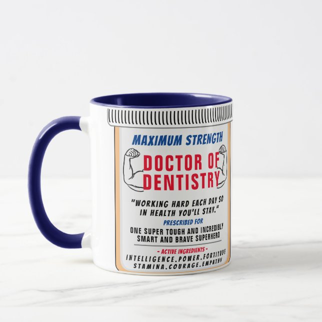 Funny Custom Best Dentist Geschenk Tasse (Links)