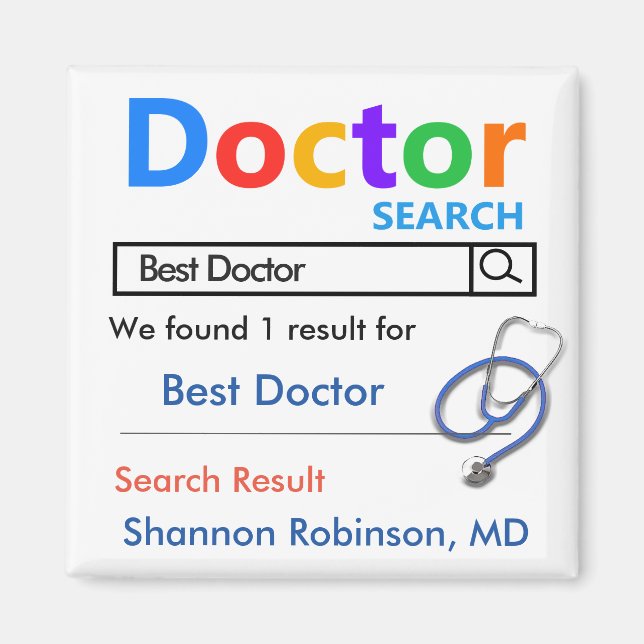 Funny Custom Best Doctor-Geschenk Magnet (Vorne)