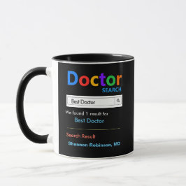 Funny Custom Best Doctor Geschenk Schwarz Tasse